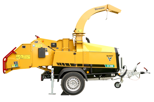Vermeer BC200 Premium-Holzhäcksler – leistungsstarker mobiler Holzschredder für professionelle Garten- und Forstarbeiten